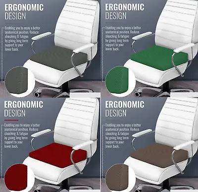 Memory Foam Back Support Cushion Wedge Seat Chair Posture Lumbar Orthopaedic UK • £9.09
