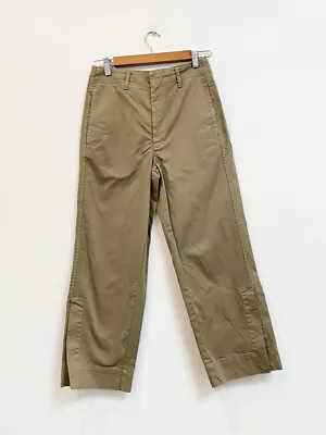 Designer Bassike Size 0 XS Khaki Cargo Style Chic Cotton Women's Pants • $200