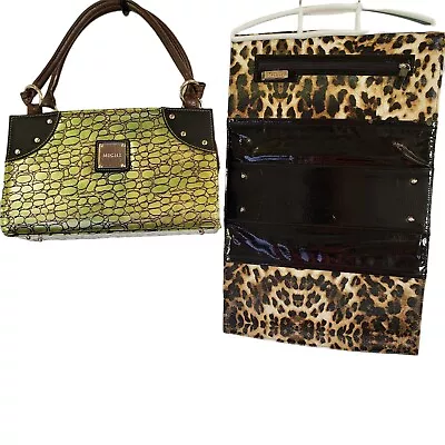 Miche Interchangeable Handbag Purse Base Bag Xtra Shell Green Leopard NWOT  • $51.99