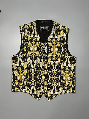 Versace Classic V2 Medusa Black And Gold Vest Tupac Size 52 • $550