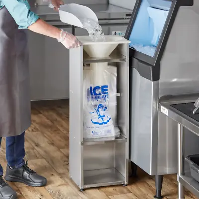 Commercial Ice Bagger 8 10 20 Lb Cooler Bag Stainless Steel Bin Bagging Machine • $168.97