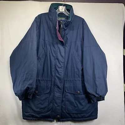 Pacific Trail Vintage Jacket Women's Blue Hooded Full Zip Plaid Lined Plus Size • $24.99