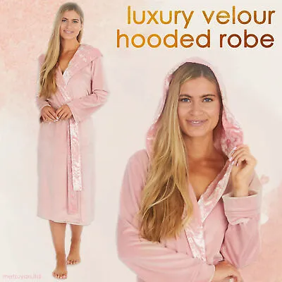 Womens Dressing Gown Size 8 10 12 14 16 18 20 Ladies Bath Robe Long Pink Fleece • £26.99