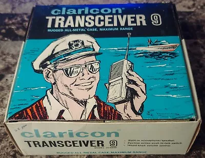Vintage Claricon Transceiver 9 Model 15045 W Original Box & Instructions 1970 • $19.99