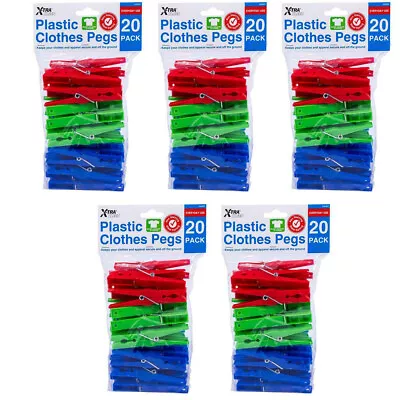 100PC Waterproof Xtra Kleen® Clothes Peg NonStain Durable Laundry Heavy Duty • $15.95