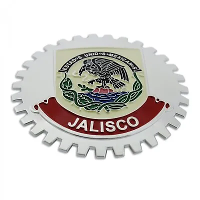 1- NEW Chrome Front Grill Badge Mexican Flag Spanish MEXICO MEDALLION JALISCO  • $29.95