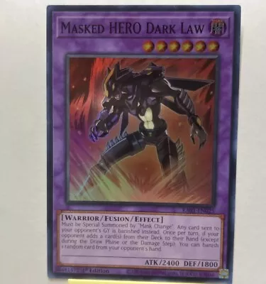 Masked HERO Dark Law Super Rare RA01-EN025 (Near Mint 1st Edition) • $0.99