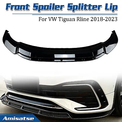 For VW Tiguan R Line 2021-2023 Gloss Black Front Bumper Spoiler Lip Kit Splitter • $97.99