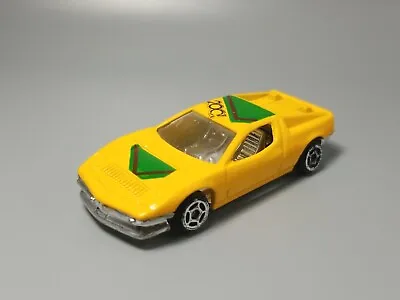 Vintage Summer Maserati Merak SS Yellow Diecast Toy Supercar RARE 80's Marz Karz • $4.79