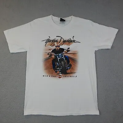 Acme Harley-Davidson Harley Heaven Dandenong Size Medium White T-Shirt • $29.99