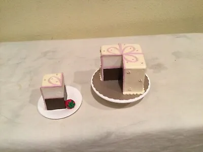 American Girl Birthday Party Replacement Cake And Slice Only 2 Layers Htf • $17.99