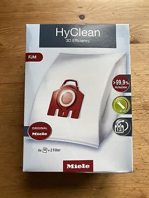 Miele HyClean 3D Efficiency Dustbag FJM 4 Bags & 2 Filter • £19.99