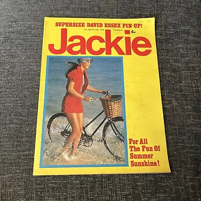 Jackie Magazine - 6 Jul 1974 David Essex Status Quo BCR Slade Rubettes Roy Wood • £11.99