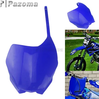 For Yamaha YZ125 YZ250/F WR250F WR450F Dirt Bike Front Number Plate Blue 2006-14 • $26.99