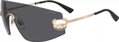 Moschino MOS120/S 000 Rose Gold Dark Grey Shield Woman Sunglasses • $79