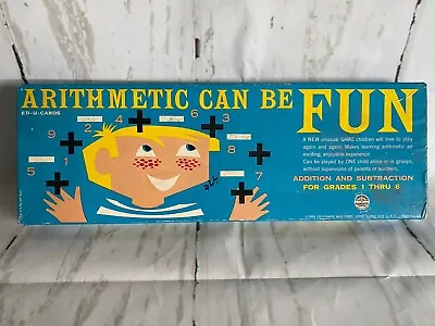 Vintage Arithmetic Can Be Fun Ed-u-cards 1959 Flash Cards Math Game • $4.99