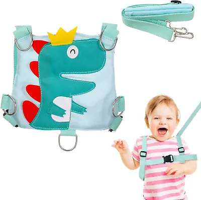 QINREN Toddler Reins Walking Safety Harness For Kids Dinosaur Baby Reins Safety • £9.96