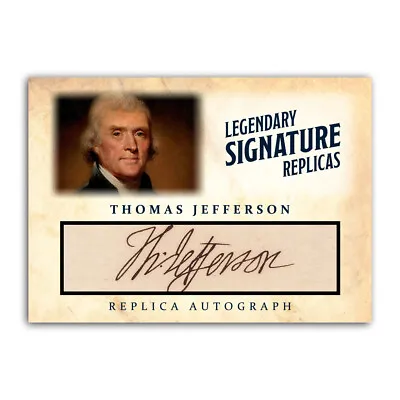 Thomas Jefferson Autograph Replica Presidential Signature Card ACEO Historic • $6.99