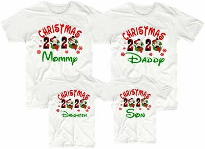 $12.99 • Buy Daddy Mommy Mickey Minnie Family Vacation Christmas 2020 Custom T-Shirts