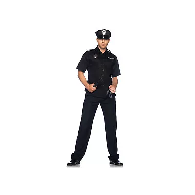 Mens Police Officer Costume Cop Fancy Dress Party Halloween Uniform Outfit New • $39.95