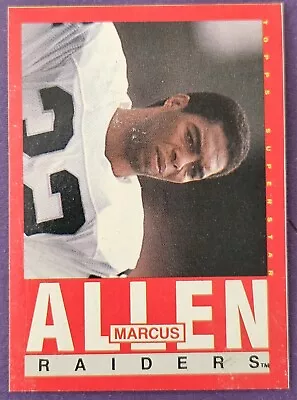 1985 Topps FB #A Marcus Allen Box Bottoms Hand Cut Card Los Angeles Raiders HOF • $5