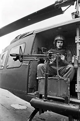 Vietnam War Machine Gunner In Helicopter WW2 Photo Glossy 4*6 In β029 • $6.99