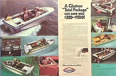 Glastron Pleasure Boats Total Package Sport Fiahing Sail Vintage Print Ad 1972 • $23.77