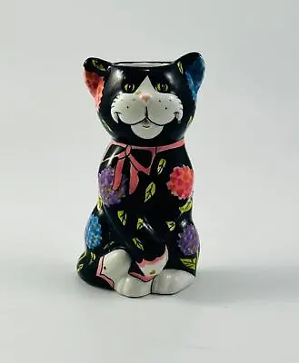 Ganz Ceramic Hand Painted Kitty Cat Vase Magnet 4.25  • $12.75