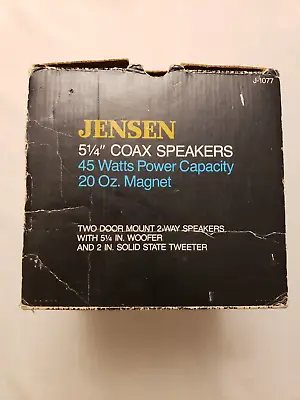 VTG Jensen  5 1/4” Coax Car Stereo Speakers - J-1077 45 Watts USED • $99.95