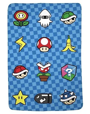 Super Mario Kart Plush Throw Blanket Large 62 X90  Tools Of The Trade • $12