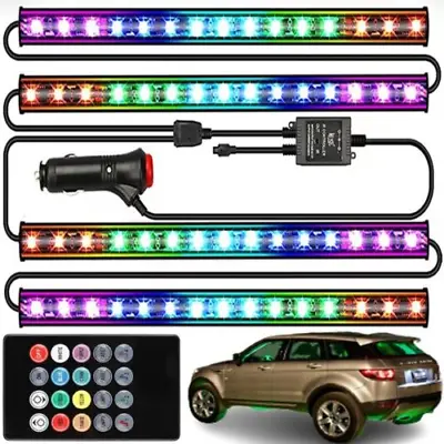 Car Interior Accessories RGB LED Floor Decorative Atmosphere Strip Lamp Lights • $12.99