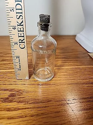 Vintage Listerine Lambert Pharmacal Company Embossed Glass Bottle Cork Top 1940s • $25