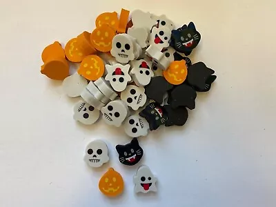 50 Halloween Mini Erasers Teacher Supply Math Counter Pumpkin Black Cat Ghost • $6.99