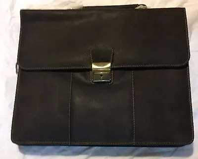 Visconti Apollo Oil Tanned Leather Briefcase Strap & Lock New See Notes • $80