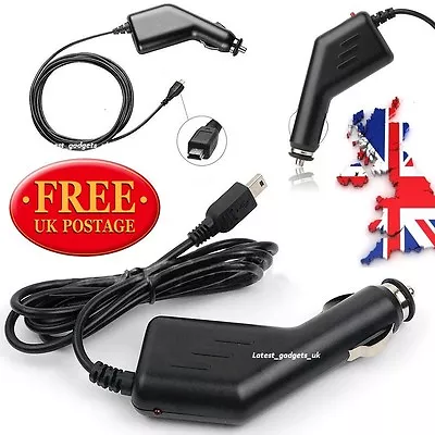 In Car Charger Cable For Navman F40 / F50 / N20 / N40i / N60i / 550 SAT NAV GPS • £3.49