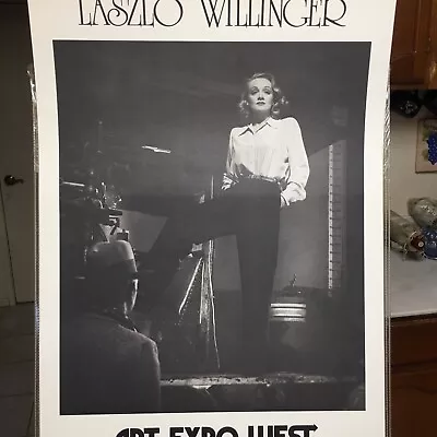 MARLENE DIETRICH Vintage 1980 Laszlo Willinger Expo Poster 25x37” • $99