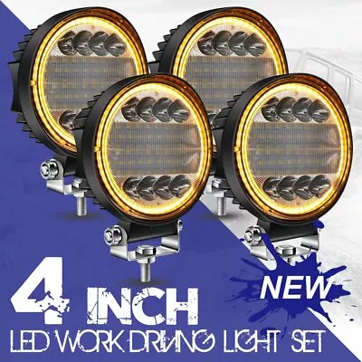 4pcs 4Inch Led Driving Lights Round Spot Flood Work Fog Lamps Offroad Reserve • $68.88