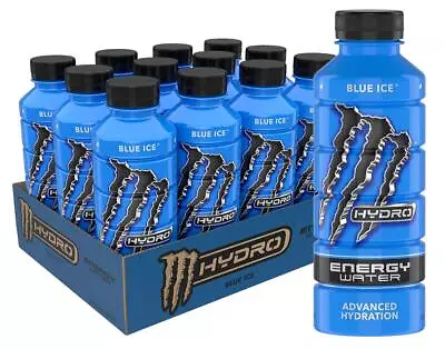 (12 Pack) Monster Energy Hydro Water With Vitamins Blue Ice 20 Fl Oz • $43.99