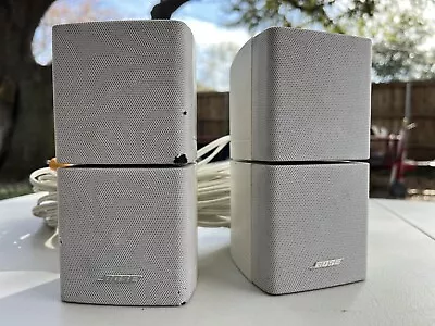 Bose Lifestyle/Satellite Jewel Mini Double Cube Speaker White Lot Of 2 + Cables • $30
