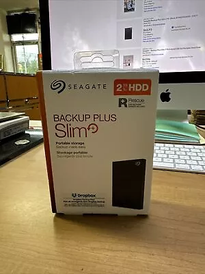 Seagate STHN2000400 Backup Plus Slim USB 3.0 2TB External Hard Drive - Black • $59.96