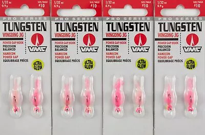 (lot Of 4) Vmc Tungsten Wingding Jig 1/32oz Twdj132pcgl Pink Chart Glow L8131 • $0.99