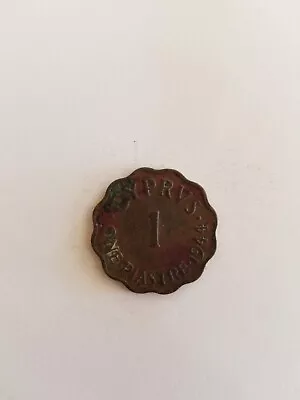 1944 Cyprus 1 One Piastre George VI  • $6.95