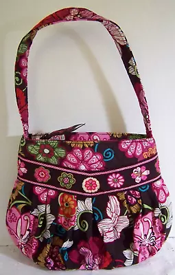 Vera Bradley Hannah Mod Multicolor Brown Pink Mini Purse Handbag Floral • $12.99