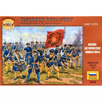 SWEDISH INFANTRY 17th/18th CTY KIT 1:72 Zvezda Figure Kit Militari Die Cast • £20.47