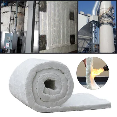 £22.95 • Buy Aluminium Fiber Ceramic Fiber Blanket Industrial Furnaces Fire Heat Insulation 