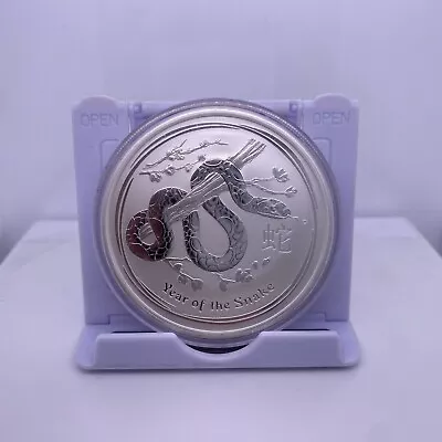 2 Oz 2013 Lunar Year Of The Snake 999 Fine Silver Coin Perth Mint + Capsuled • £40