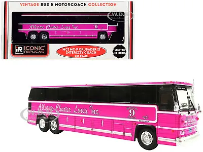 1980 Mci Mc-9 Crusader Ii Bus  Allstate  Pink 1/87 Model Iconic Replicas 87-0272 • $39.95