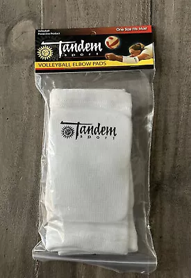 Tandem Sport Vollyball Elbow Pads White One Size Flexible Foam New • $22.74