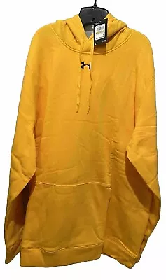 Under Armour Mens Steeltown Gold Yellow Hustle Fleece Hoodie Sweatshirt 4XLT NWT • $40