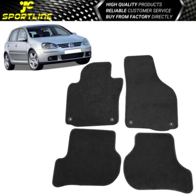 $45.99 • Buy Fits 06-09 VW Golf Rabbit GTI OE Fitment Car Floor Mats Front & Rear Black Nylon